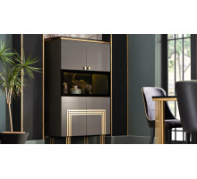 Двустворчатый шкаф витрина для посуды Карлино (Carlino) CARL-13