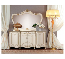 Комод для посуды с зеркалом Элиза (беж)