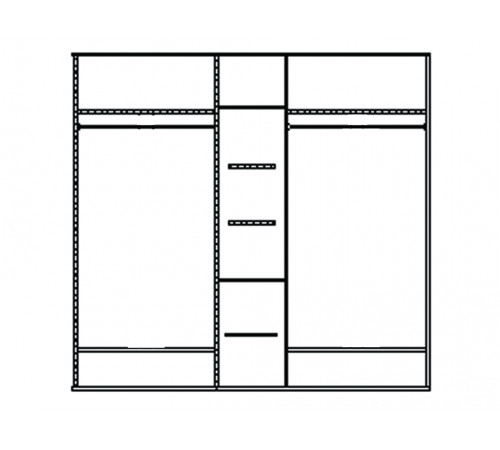 Шкаф для одежды Лика ММ-137-01/05 (белая эмаль)