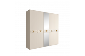 Пятистворчатый шкаф для одежды с зеркалами Богемия Фарфале (Bogemia Farfalle) БМШ1/5 (Fа)