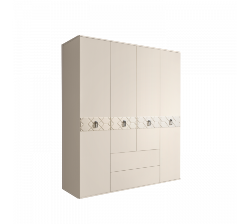 Четырехстворчатый шкаф для одежды с ящиками Богемия Фарфале (Bogemia Farfalle) БМШ2/41 (Fа)