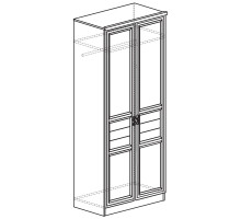 Двухстворчатый шкаф для одежды Лира 40 светлый